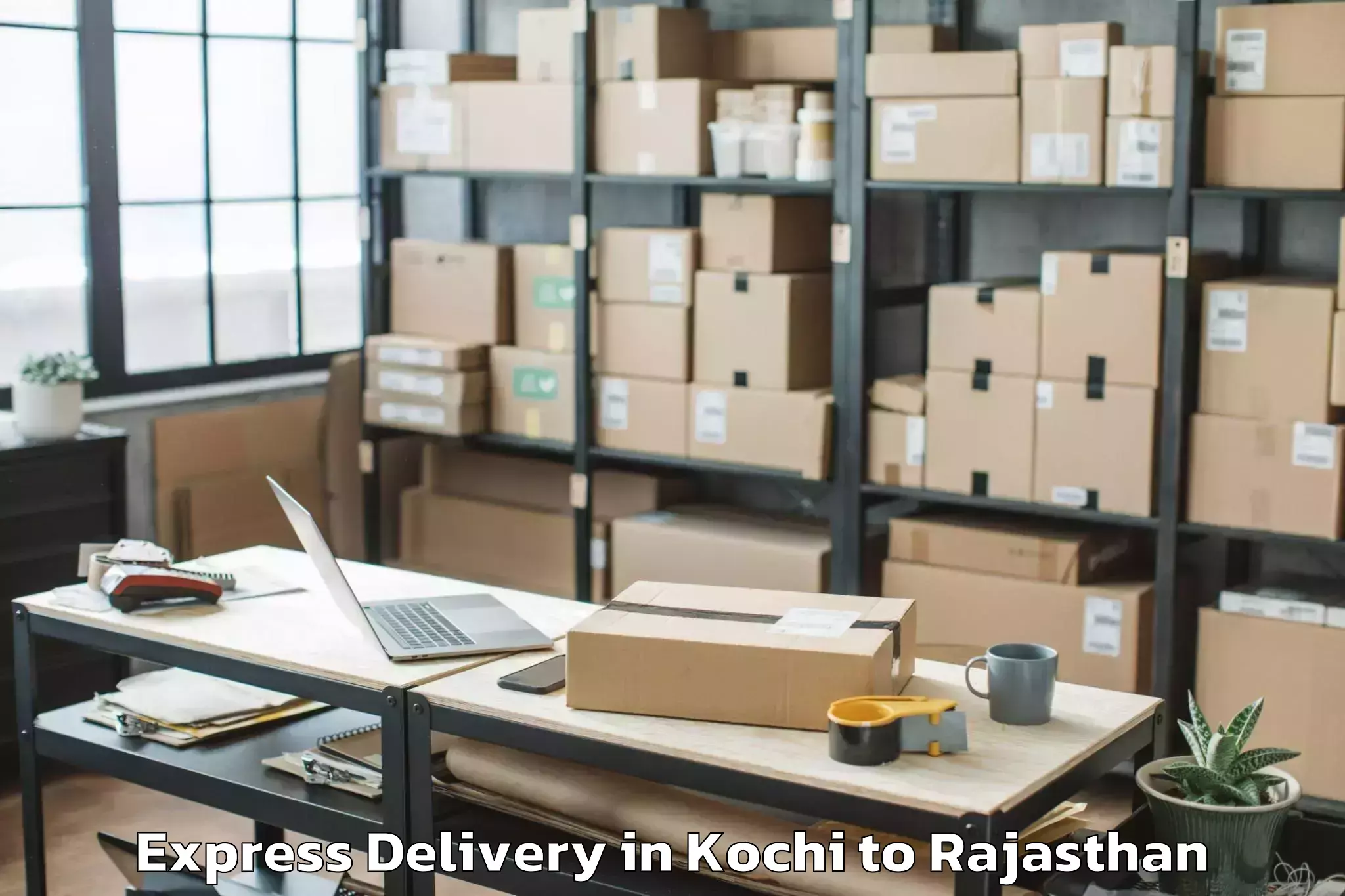 Get Kochi to Karauli Express Delivery